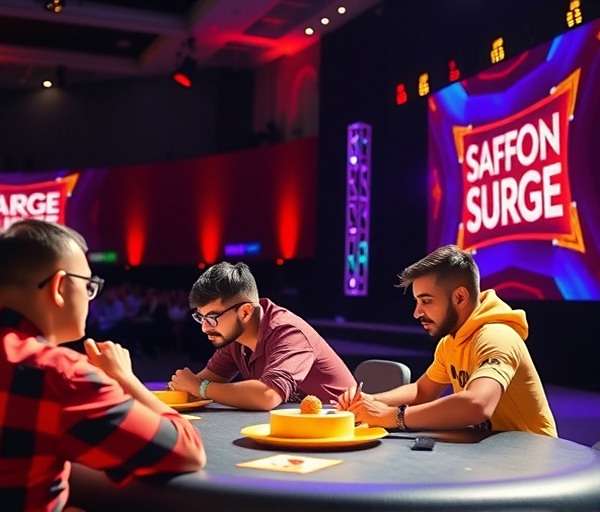 Saffron Surge Jaipur Tournament Saffron Surge regional tournament in Jaipur with players competing on stage