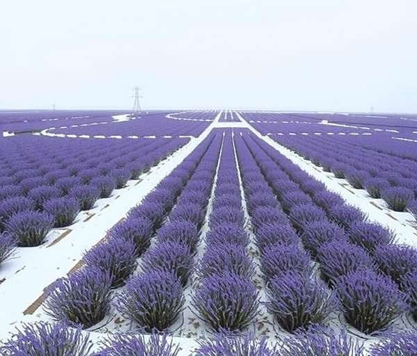 Winter Effects in Saffron Surge Saffron Surge weather system showing winter snowfall affecting saffron crops